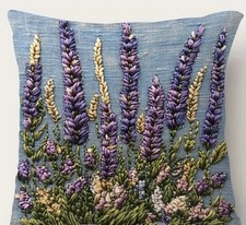 Double sided Super Soft Lavender Flower Cushion Cover  No 1. 45cm x 45cm