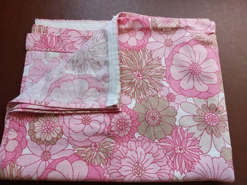Vintage curtains pink floral - vintage,