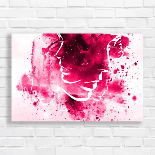 Faces paint splat pink canvas - splat,