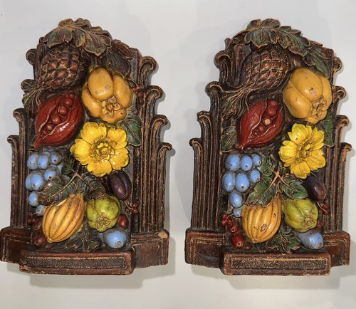 Vintage fruit veggie leaves - &,