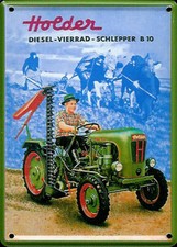 Holder Tractor metal postcard