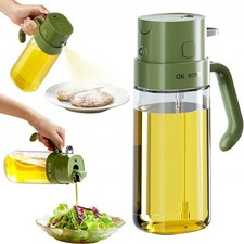 550ML Oil Sprayer Bottle BBQ Cooking 2In1 Oil Dispenser Olive Oil Pourer Sprayer