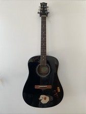 RARE Silvertone PS D1 BK Paul Stanley Dark Star Kiss Acoustic Guitar, Black 