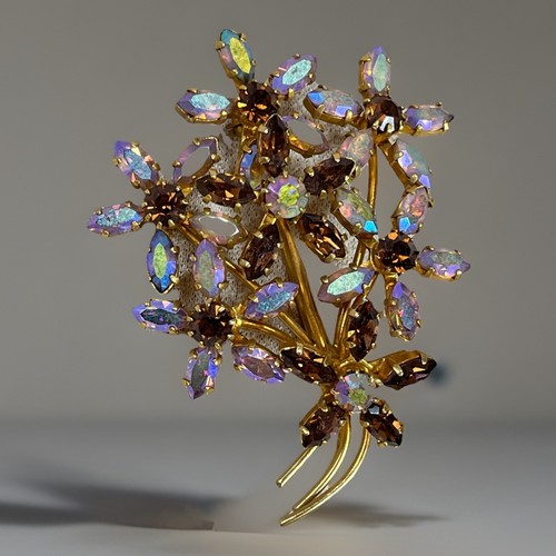 Vintage aurora borealis topaz - vintage,