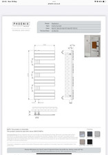 Designer CARLA Towel Radiator RA193 – 1200 x 500mm – Anthracite – Brand New
