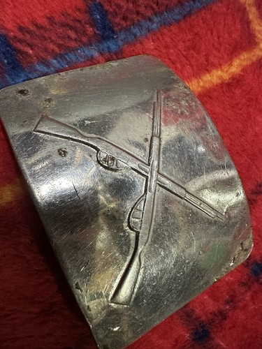 Military belt buckle crossed - military,