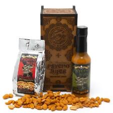 Psycho Juice Dark Arts Gift Set Mustard Chilli Pepper Sauce & Hot Spicy Peanuts