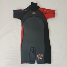 Banana Bite Wetsuit Childrens 3-4 years . Red And Grey