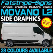 to fit VAUXHALL MOVANO L2 MWB GRAPHICS STICKERS STRIPES DECALS CAMPER VAN