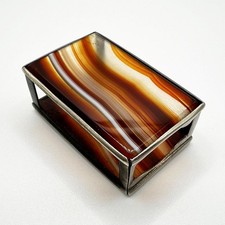 ANTIQUE MOUNTED AGATE MATCHBOX