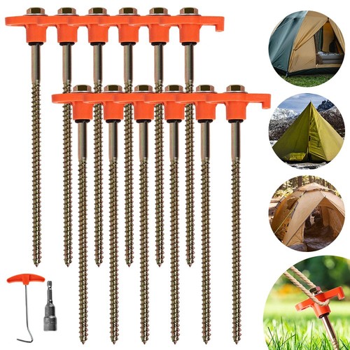 12pcs screw tent pegs - 12pcs, heavy