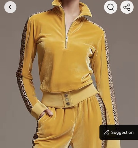Women velour tracksuit set - velour,
