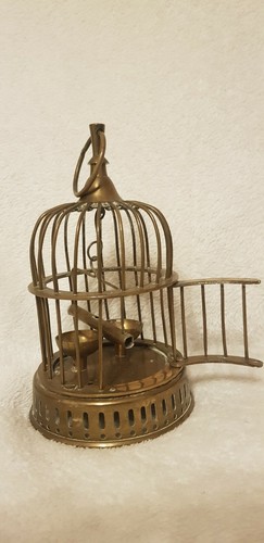 Vintage miniature brass bird - vintage,