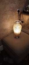 Brown flower vase lamp mosaic - vase,