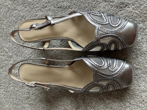 Ladies silver pewter sandals - silver/pewter,