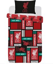 Liverpool Blocks Single Duvet Cover Reversible Bedding Set With Pillowcase