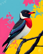 Petrel Bird Pop Art Vivid