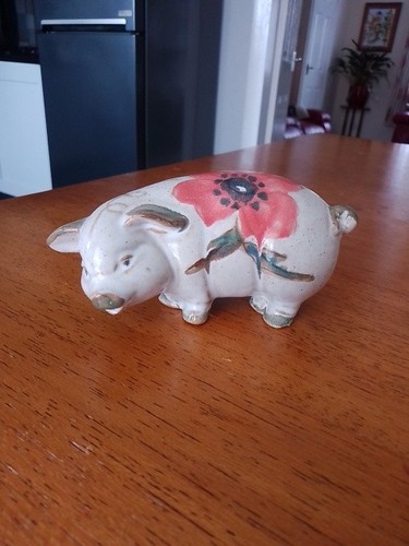 Pig ornament handpainted - pig,