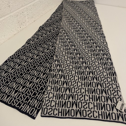 Moschino logo wool scarf - logo,