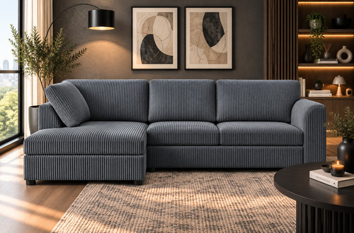 Jumbo cord corner sofa - cord,