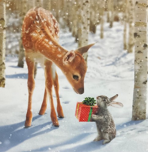 Snowy forest friends - friends, ~