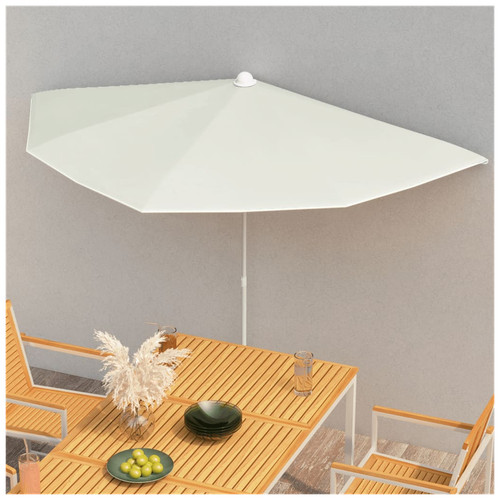 Half round garden parasol - round,