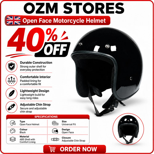 Open face dot approved - open, 3/4