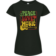Peace Love Music Guitar Hippy
