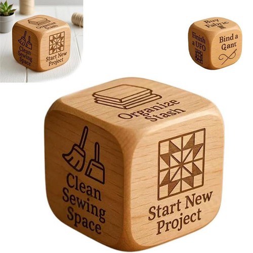 Quilter dice handmade wooden - dice,