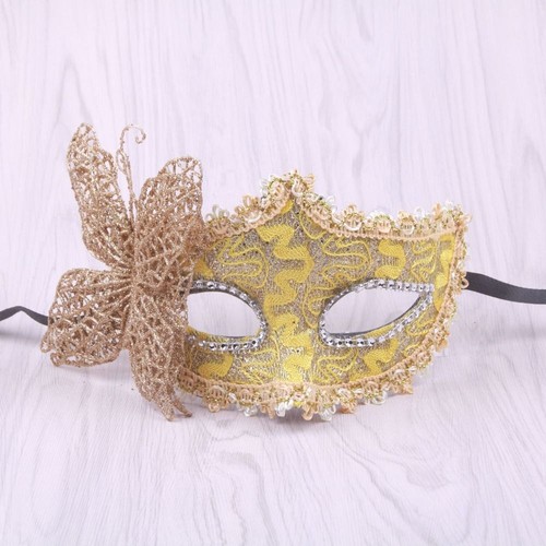 Side butterfly mardi gras mask - side,