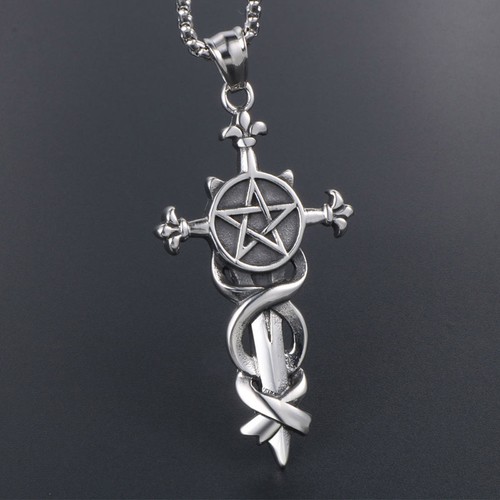 Gothic pentagram rose - gothic,
