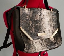 Carvela Black Grey Snake Skin Print Cross Body Bag Hand Shoulder Bag