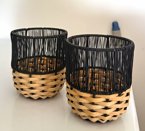Set round wicker baskets - of,