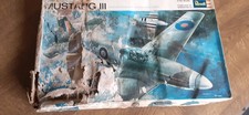 1971 Revell 1/32 RAF Mustang III damaged box BUILDERS vintage kit ! Airfix