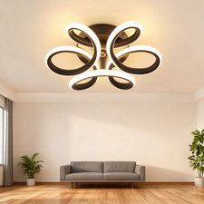 Dimmable LED Ceiling Light Modern Chandelier Lights Lamp Living Room Bedroom