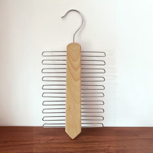 Wooden tie rack hanger scarf - rack,