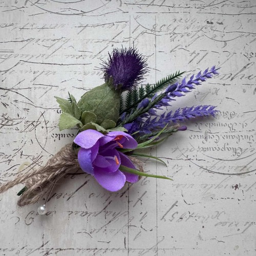 Scottish thistle buttonhole - thistle,