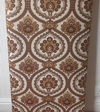 X1 1960s Vintage CROWN Wallpaper Roll Boho Hippie Retro MCM Groovy 70s Folksy 