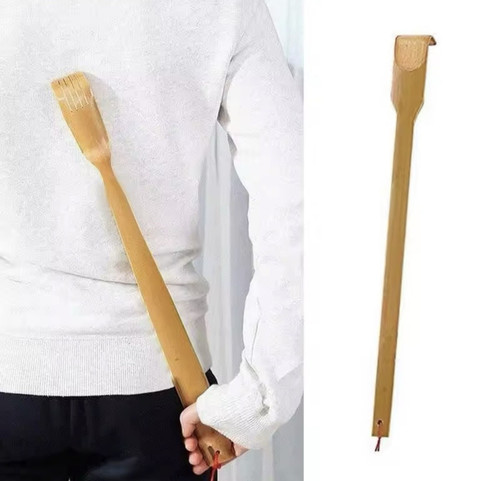 Natural bamboo back scratcher - natural,