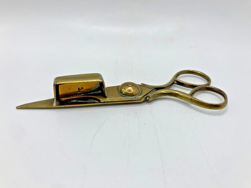 Antique brass candle scissors - antique,