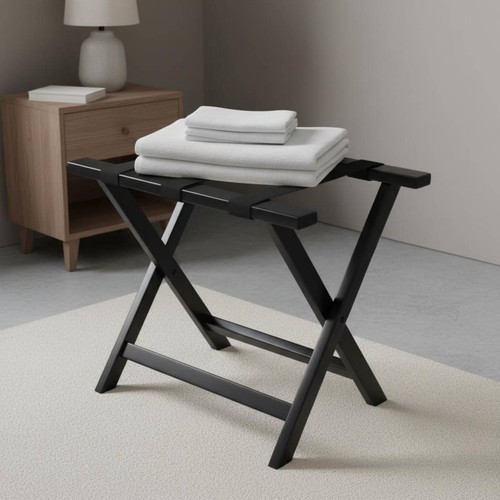 Bamboo luggage stand foldable - bamboo,