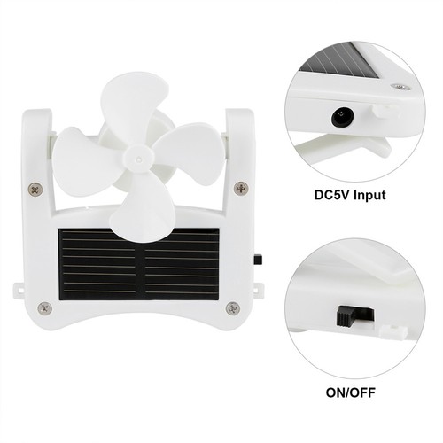 Mini solar powered fan - fan, clip-on
