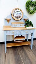 Vintage unique painted console table/victorian pine washstand