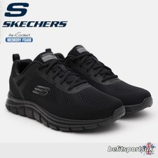 SKECHERS MENS SHOES BLACK WALKING MEMORY FOAM GYM SOFT WALK SKETCHERS TRAINERS