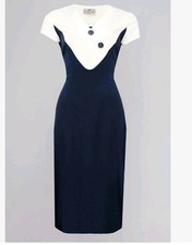  Navy/ Cream "Jenna" Pencil