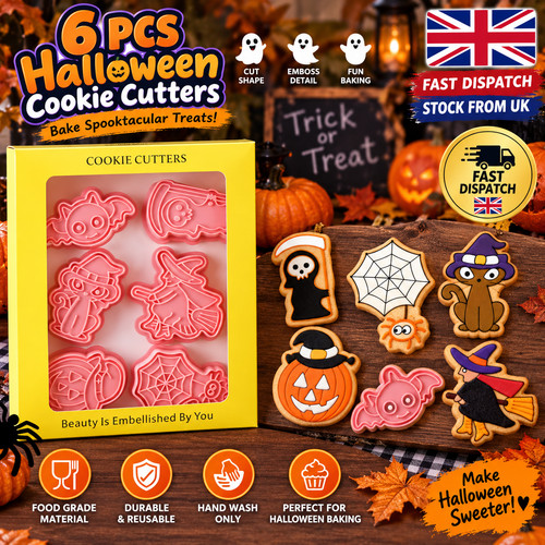 6pcs halloween cookie cutters - 6pcs,