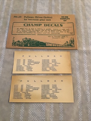 Champ decals scale 25 - ho, ph-25
