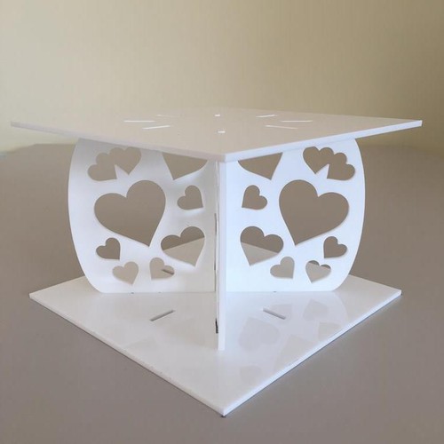Hearts square cake - hearts,