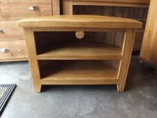 SOLID OAK OPEN CORNER TV UNIT- BESPOKE SIZES & COLOURS AVAILABLE- HAND MADE
