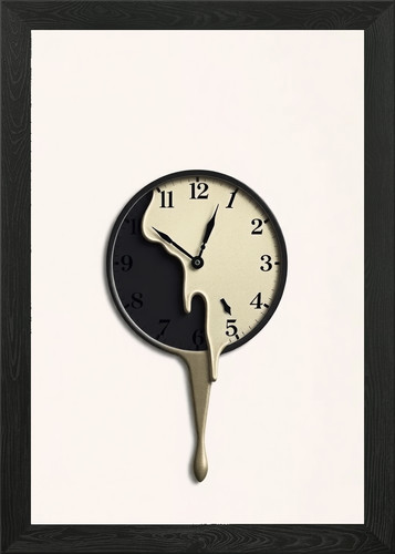 Melting clock face - melting, surreal